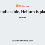 In periodic table, Helium is placed at ___
