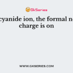 In the cyanide ion, the formal negative charge is on