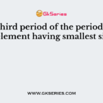In the third period of the periodic table the element having smallest size is
