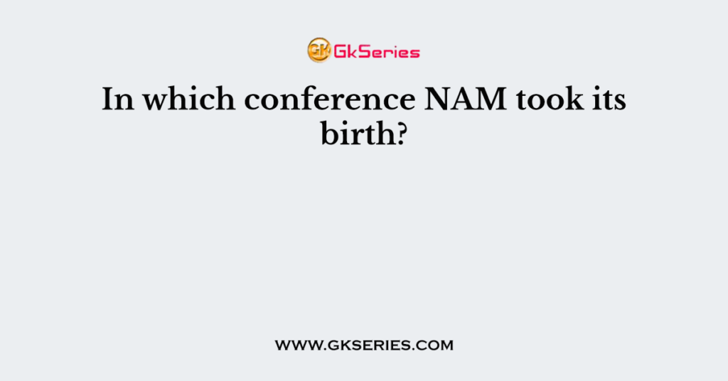 In which conference NAM took its birth?