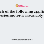 In which of the following applications D.C. series motor is invariably tried?