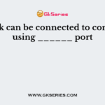 Joystick can be connected to computer using ______ port