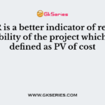 MIRR is a better indicator of relative profitability of the project which is also defined as PV of cost