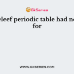 Mendeleef periodic table had no place for