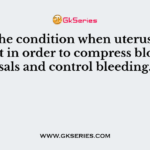 Name the condition when uterus fails to contract in order to compress blood vessals and control bleeding.