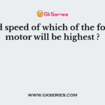 No-load speed of which of the following motor will be highest ?