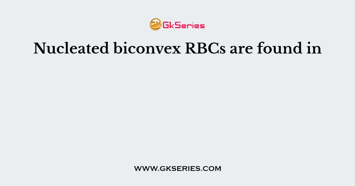 Nucleated biconvex RBCs are found in