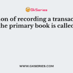 Omission of recording a transaction in the primary book is called