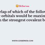 Overlap of which of the following atomic orbitals would be maximum to form the strongest covalent bond.