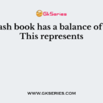 Petty cash book has a balance of rs.500. This represents