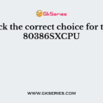 Pick the correct choice for the 80386SXCPU
