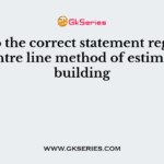 Pick up the correct statement regarding the centre line method of estimating a building