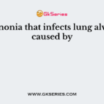 Pneumonia that infects lung alveoli is caused by