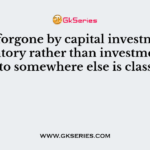 Profit forgone by capital investment in inventory rather than investment of capital to somewhere else is classified as
