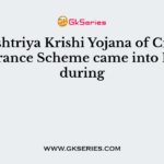 Rashtriya Krishi Yojana of Crop Insurance Scheme came into India during