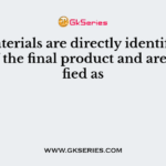 Raw materials are directly identifiable as part of the final product and are classified as