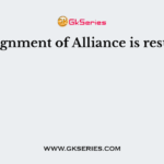 Realignment of Alliance is result of