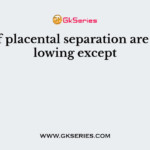 Signs of placental separation are the following except