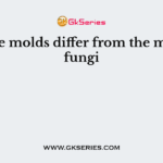 Slime molds differ from the moldy fungi