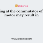 Sparking at the commutator of a D.C. motor may result in
