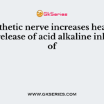 Sympathetic nerve increases heart pain due to release of acid alkaline inhibition of