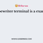 Teletypewriter terminal is a example of