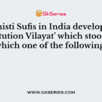 The Chisti Sufis in India developed the institution Vilayat’ which stood for which one of the following?