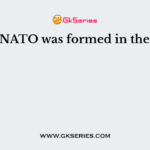 The NATO was formed in the year
