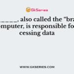 The ______, also called the “brains” of the computer, is responsible for processing data
