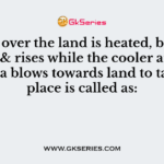 The air over the land is heated, becomes lighter & rises while the cooler air from the sea blows towards land to take its place is called as: