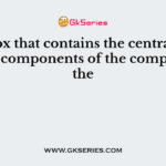 The box that contains the central electronic components of the computer is the