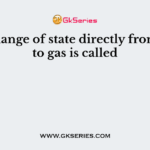 The change of state directly from solid to gas is called