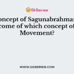 The concept of Sagunabrahmana was the outcome of which concept of Bhakti Movement?