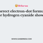 The correct electron-dot formulation for hydrogen cyanide shows:
