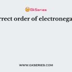 The correct order of electronegativity is