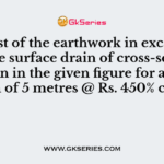 he cost of the earthwork in excavation for the surface drain of cross-section