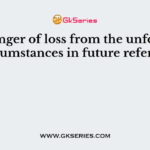 The danger of loss from the unforeseen circumstances in future refers to
