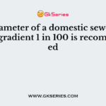 The diameter of a domestic sewer pipe laid at gradient 1 in 100 is recommended