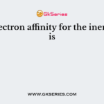 The electron affinity for the inert gases is