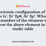 The electronic configuration of an element is 1s², 2s² 2p6, 3s² 3p³. What is the atomic number of the element which is just below the above element in the periodic table