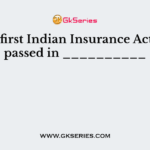 The first Indian Insurance Act was passed in __________