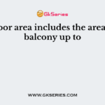 The floor area includes the area of the balcony up to