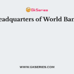 The headquarters of World Bank is in