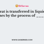 The heat is transferred in liquids and gases by the process of ____ ?