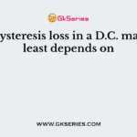The hysteresis loss in a D.C. machine least depends on