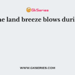 The land breeze blows during