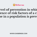The level of prevention in which the emergence of risk factors of a chronic disease in a population is prevented