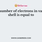 The number of electrons in valence shell is equal to