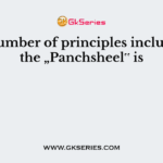 The number of principles included in the „Panchsheel‟ is