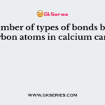 The number of types of bonds between two carbon atoms in calcium carbide is